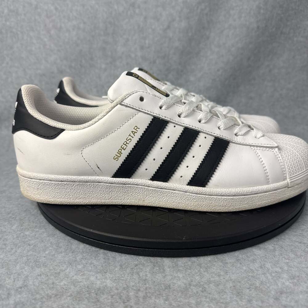 Adidas Men's Superstar White Black Shoes Sneakers- Size 9.5